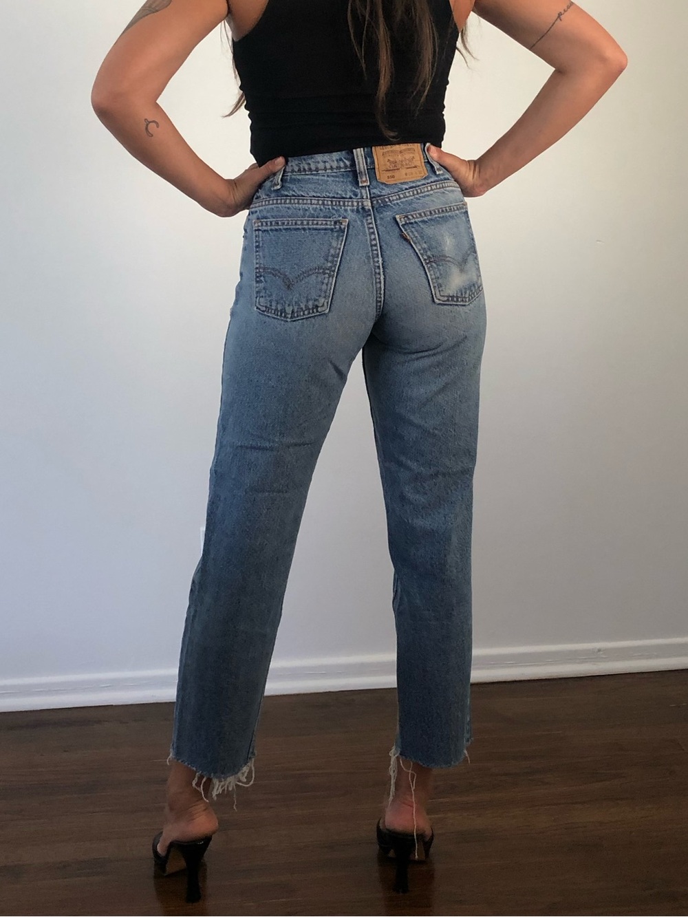 Levi's 550 High-Rise Light Blue Denim Jeans Size29 Orange Tag